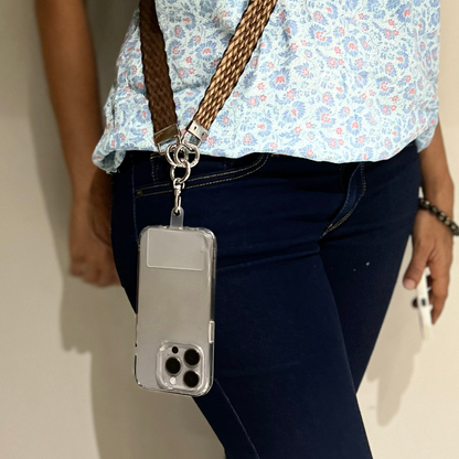 Stylish Crossbody Pleated Leatherrete Belt for  Mobile Phone in Comfortable Fashion