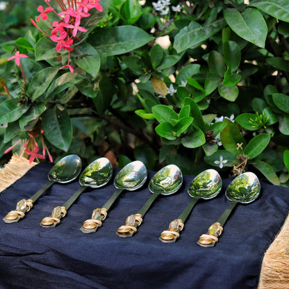 Amber Crystal Dinner Spoons