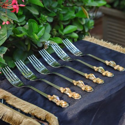 Amber Crystal Dinner Forks