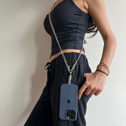 Modern Elegance: Metal Crossbody Mobile Chain Collection